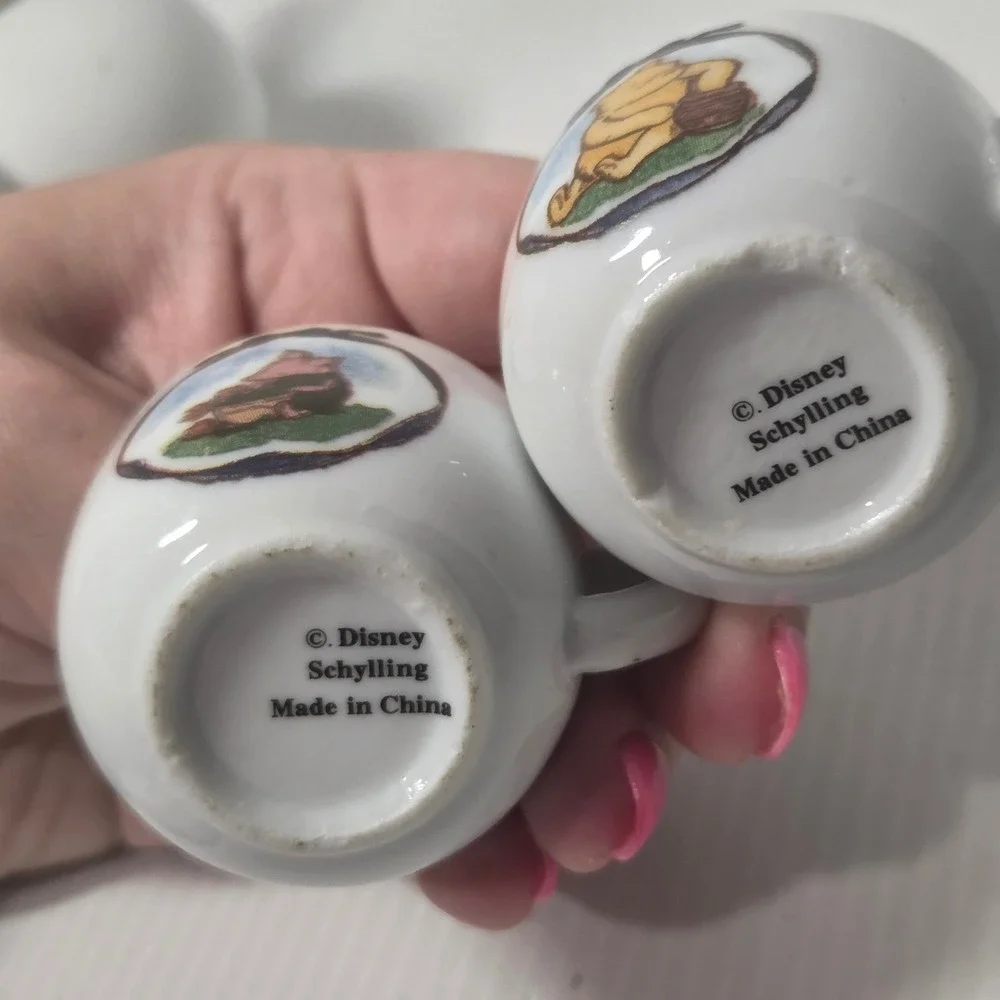 Disney Schylling Classic Winnie the Pooh Mini China Tea Set Incomplete Teapot